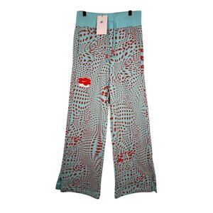 NEW! Nike Women's Uphoria Wide Leg Sweat Pants XS Blue Orange